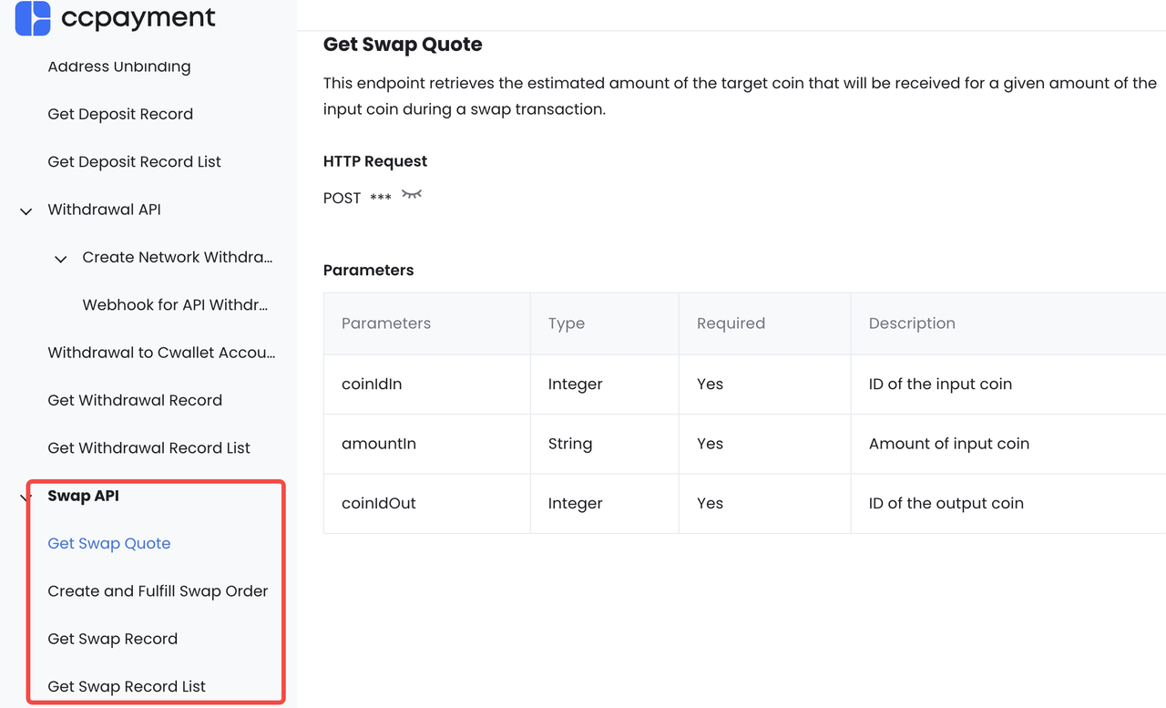 CCPayment API Documentation