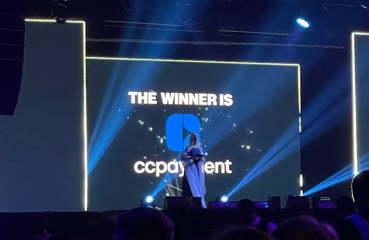 CCPayment winning industry recognition for best crypto payment gateway at SBC Summit Lisbon 2025