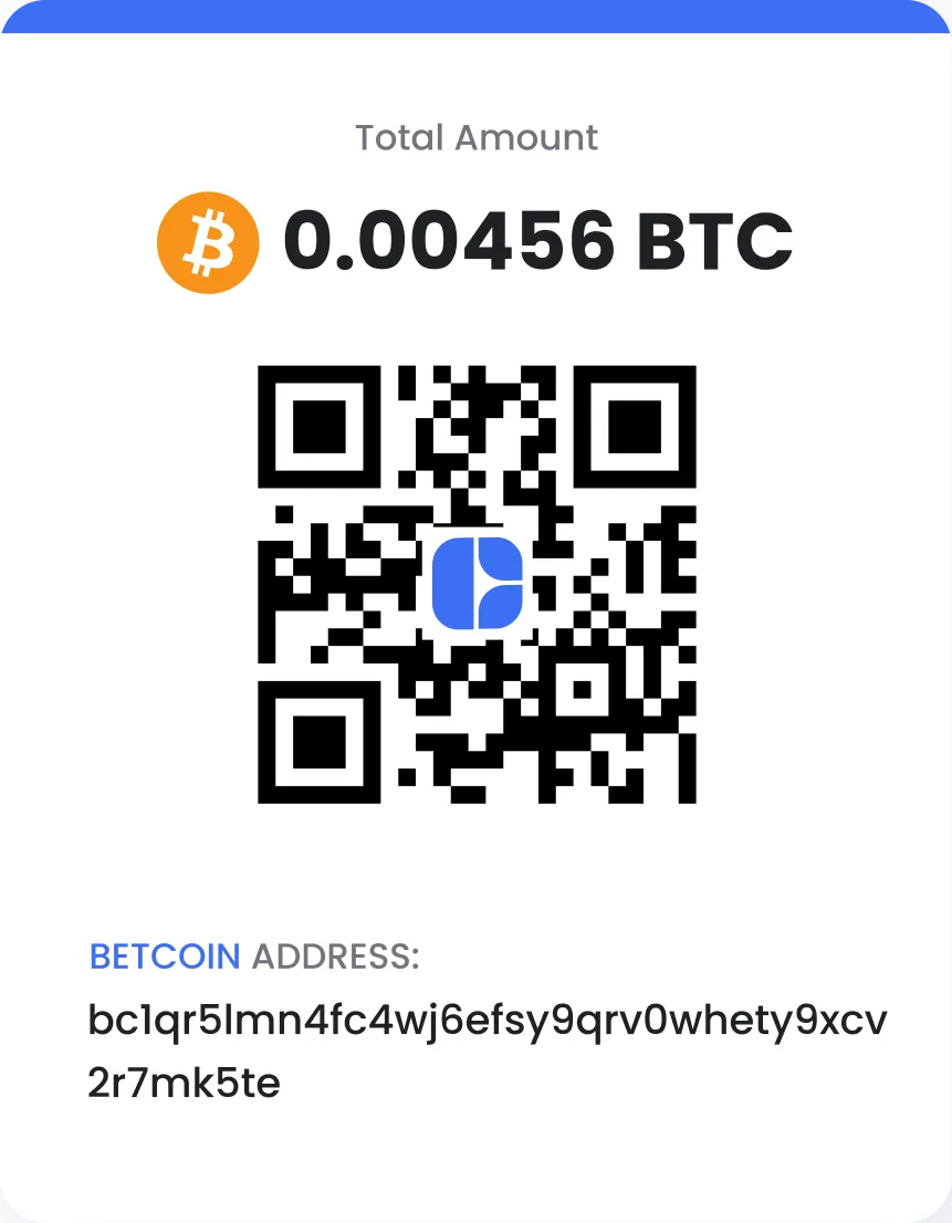 User-friendly crypto checkout UI allowing customers to pay seamlessly with Web3 assets