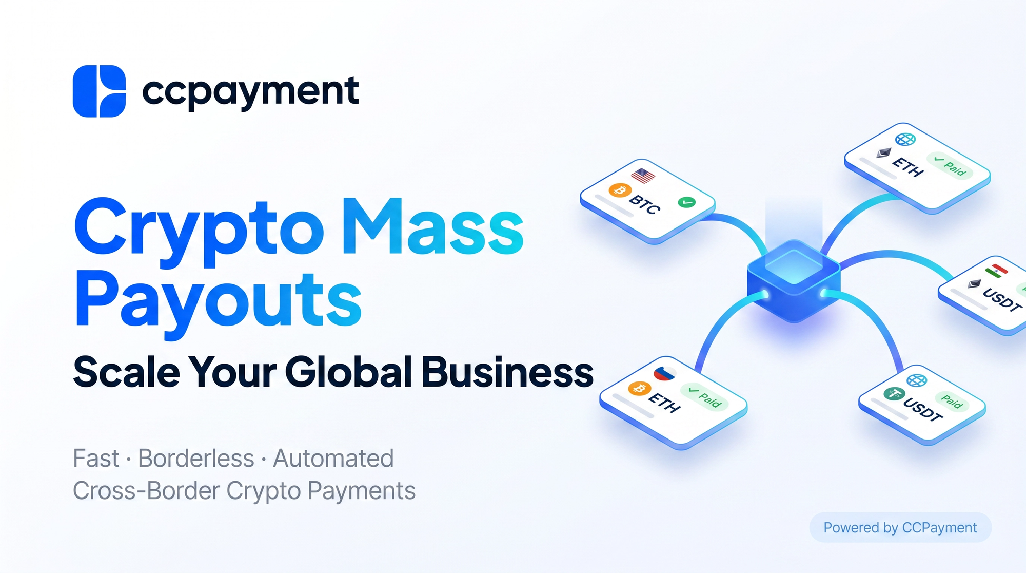 Crypto mass payouts enable global businesses to automate cross-border payments at scale. One batch, global reach.