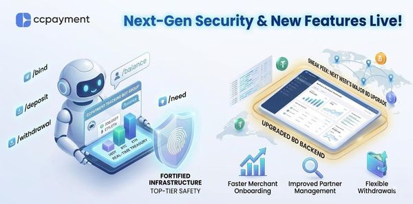 CCPayment Weekly Update: Next-Gen Security & Real-Time Transaction Tracking Bot are Live! 🚀